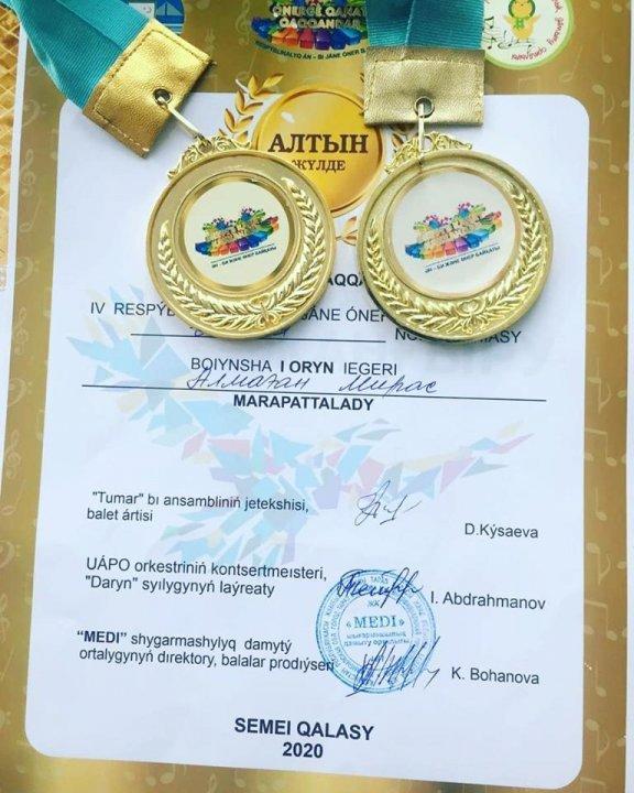 Төле би атындағы #8 гимназиясының 4"Ә" сынып білім алушысы Алмаған Мирас Тараз қаласында өткен қалалық және Семей қаласында өткен Республикалық "ӨНЕРГЕ ҚАНАТ ҚАҚҚАНДАР" конкурсынан бас жүлдені жеңіп алды.