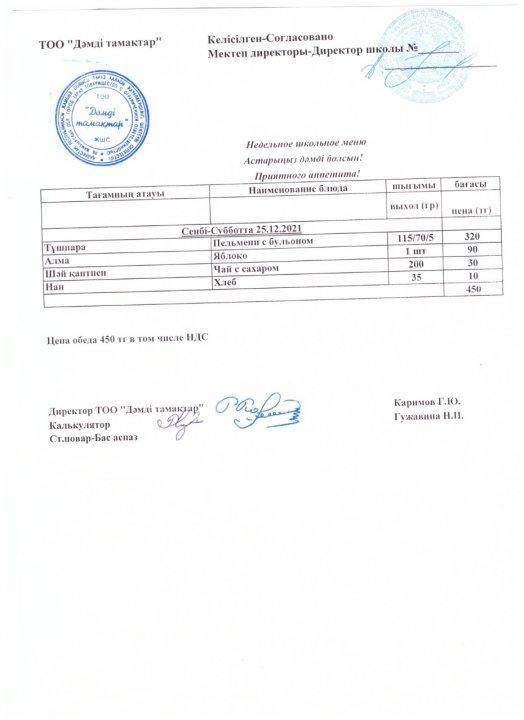 Ас мәзірі 25.12.2021 ж