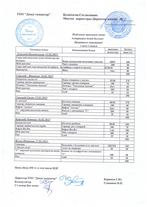 Ас мәзірі 13-17.02.2023